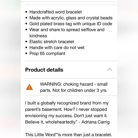 Little Words Project, "Manifest" Beaded Bracelet - Picture 6 of 8